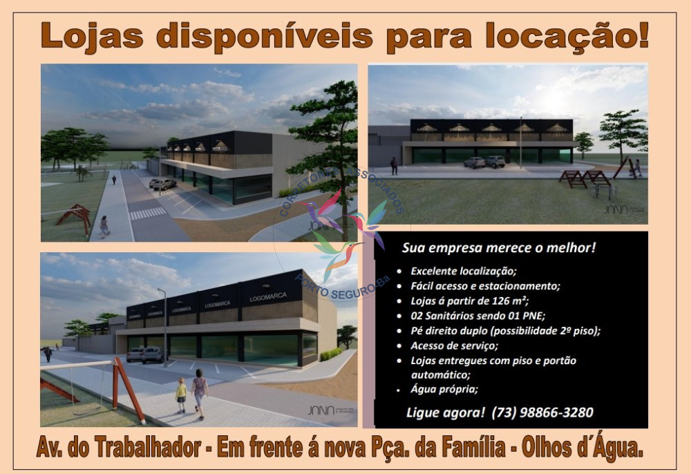 Ponto comercial para alugar  no Olhos DÁgua - Porto Seguro, BA. Imóveis